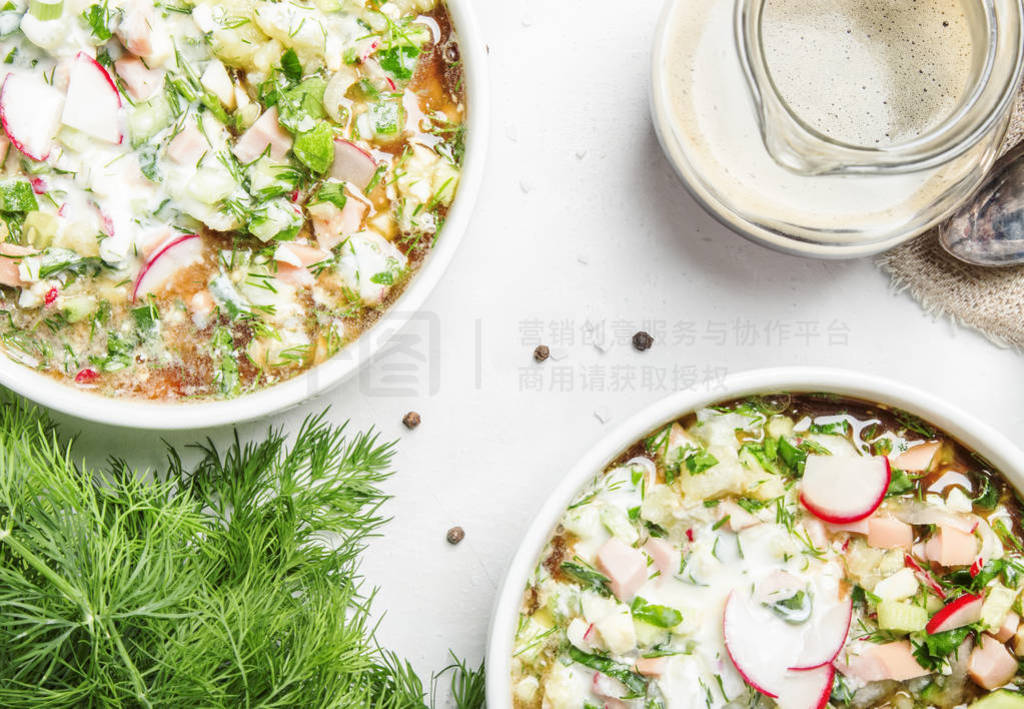 Okroshka-ͳ˹߲, Ͳҩ, ˹ kefir, ɫ, ͼ