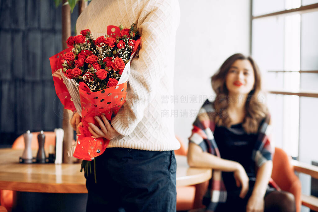 Elegant couple spend time in a restaurant