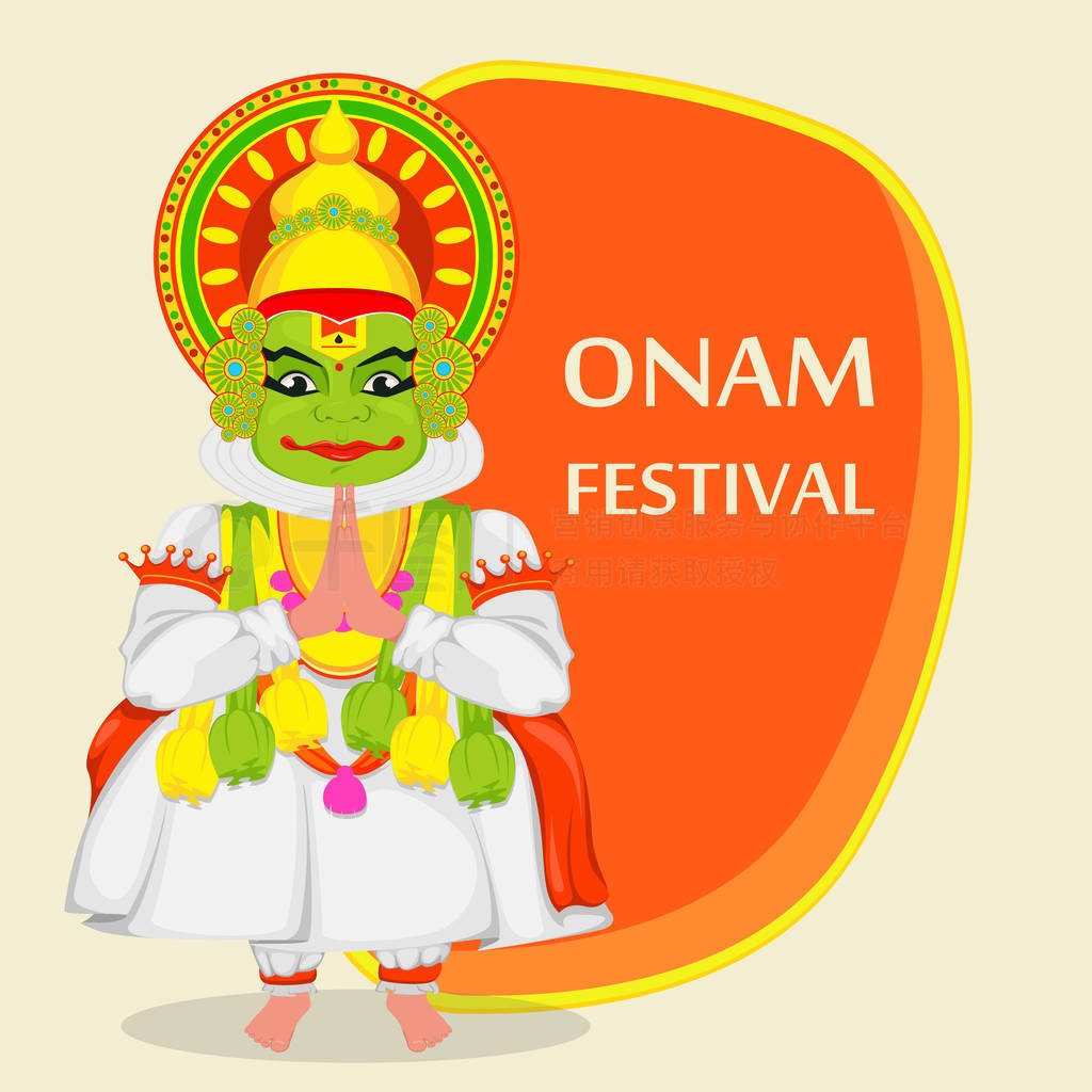 Kathakali ӡȿ Onam ڡɫϵĲɫʸͼ