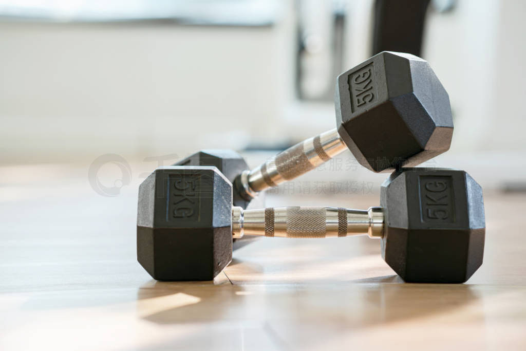 Dumbbell close-up for Health Club concept.