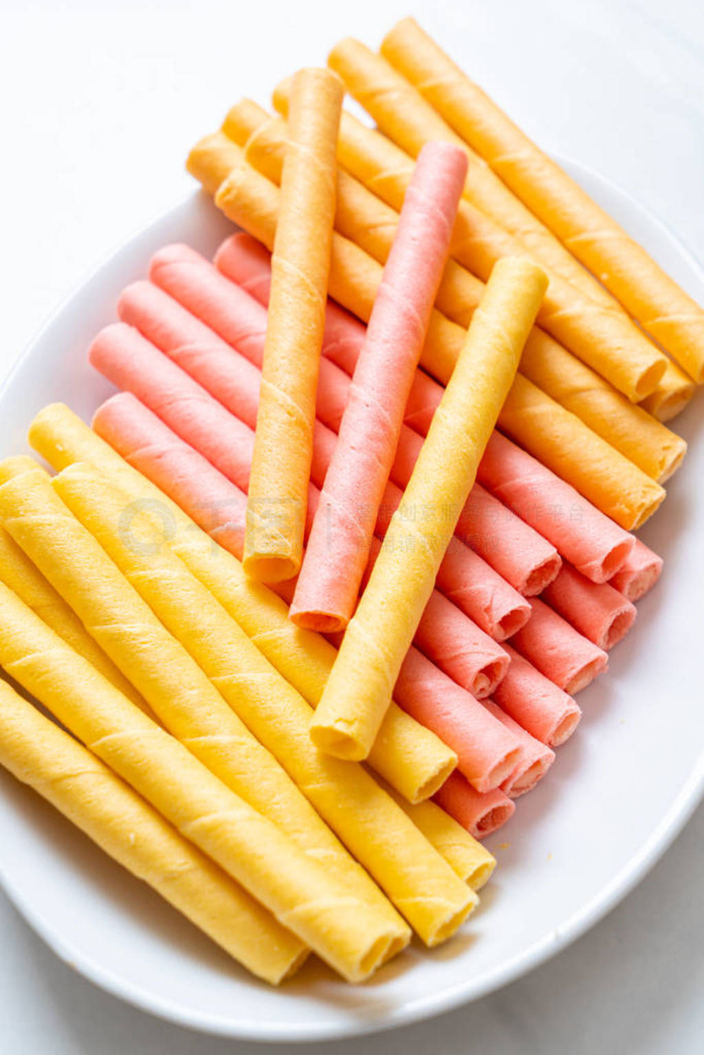 colorful wafer stick roll