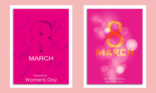 3月8日国际妇女节明亮海报集