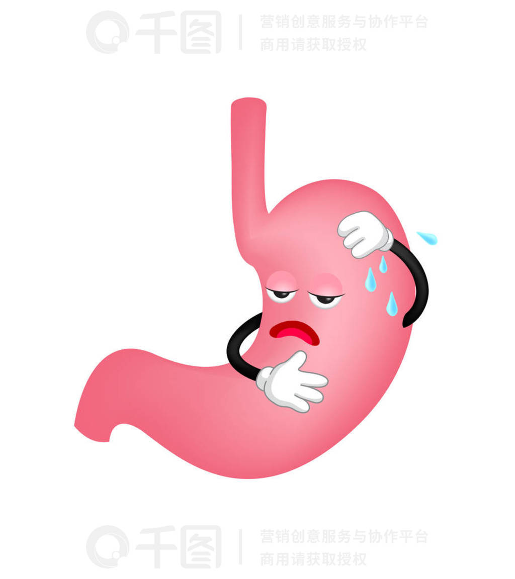 老人胃痛插画图片素材_ID:350115556-Veer图库