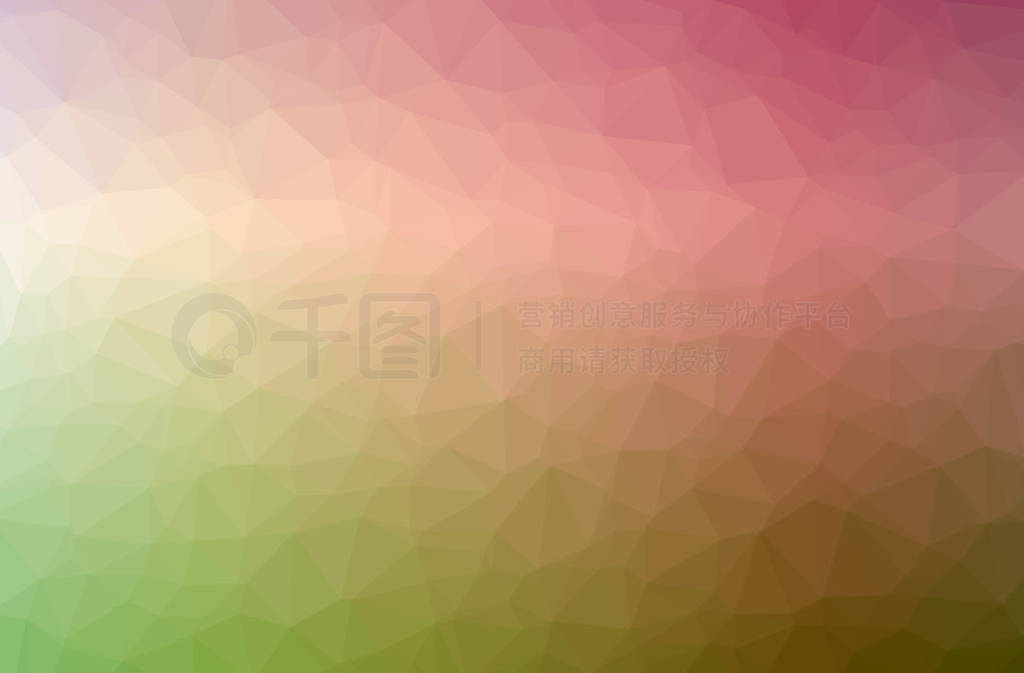 Illustration of abstract Green, Orange horizontal low poly backg