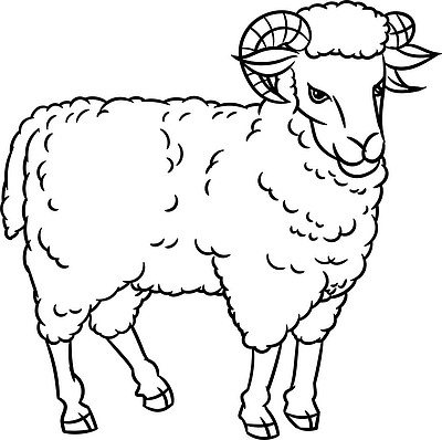 羊简化图图片