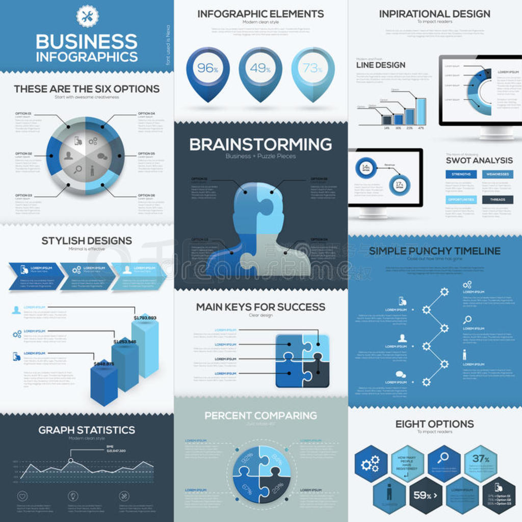 blue business infographicsʸԪغģ