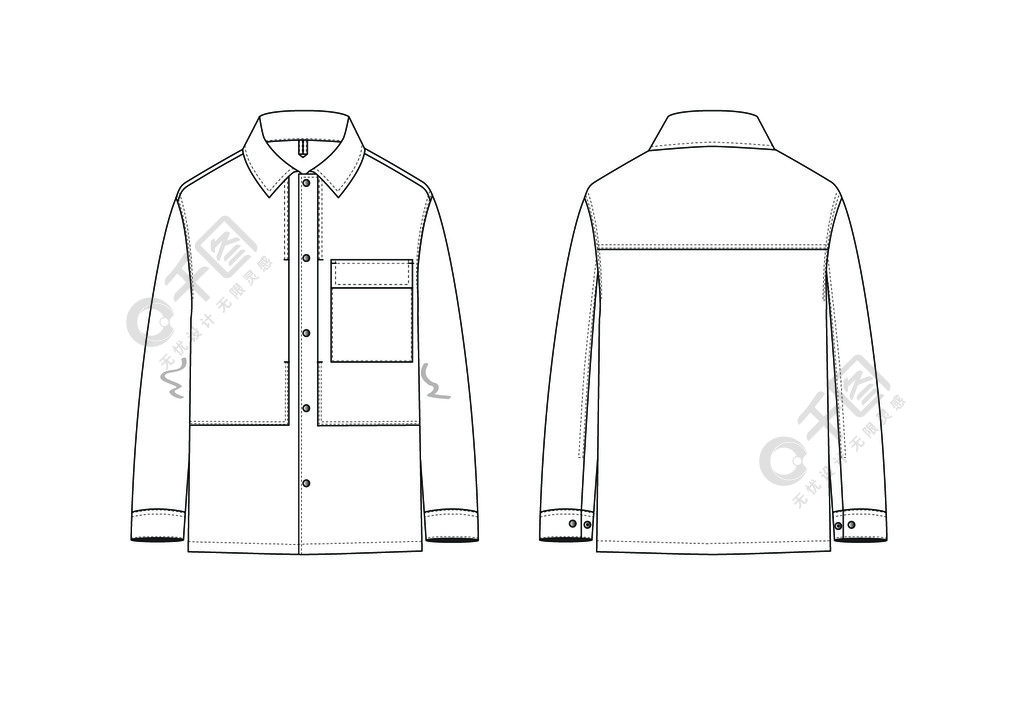 翻领工装夹克矢量文件6天前发布