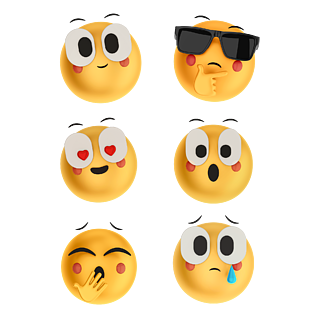 3d黃臉表情emoji