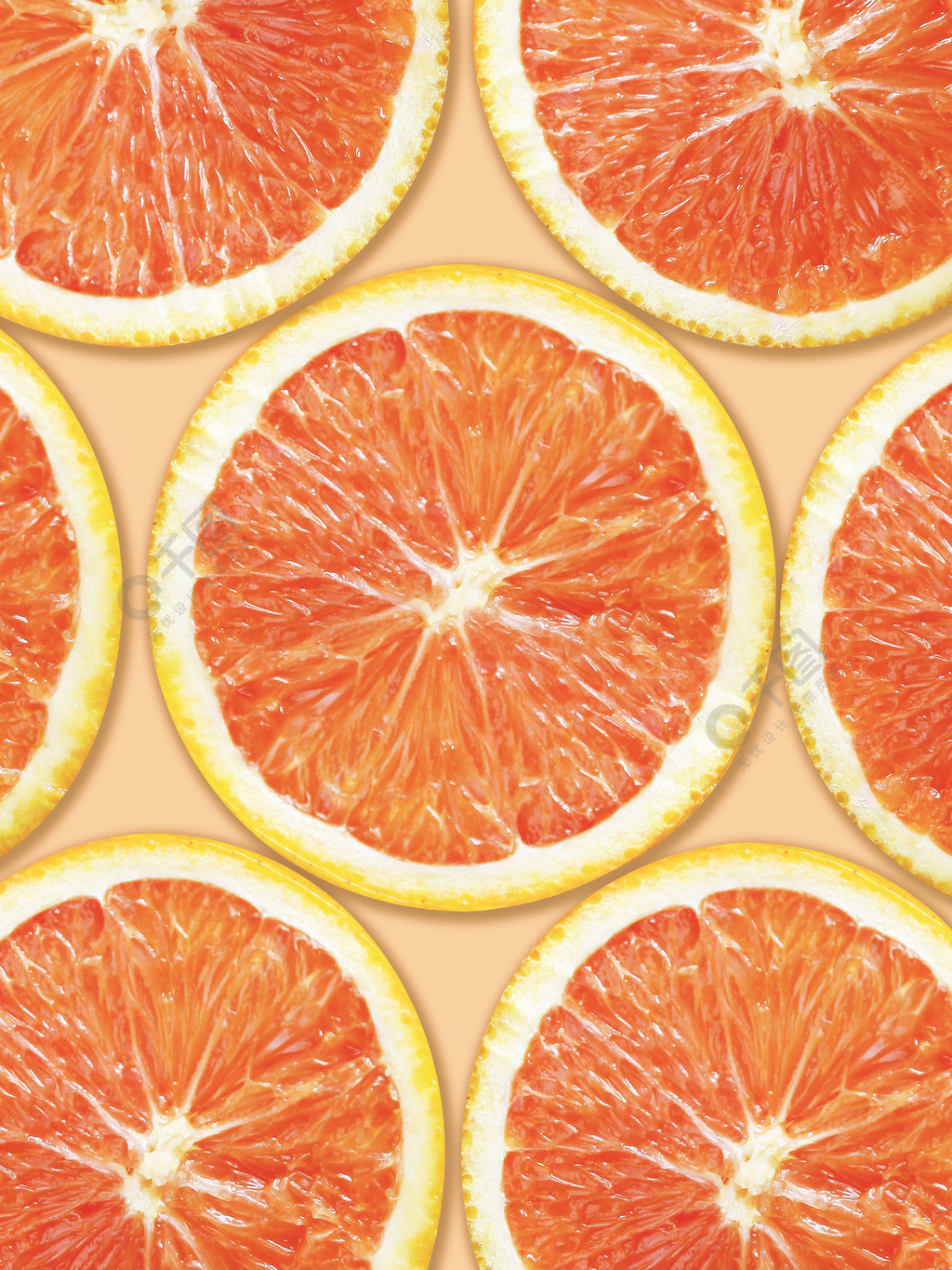 橘子水果创意背景图