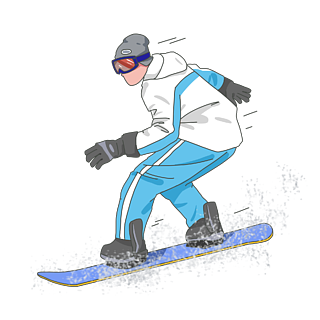 冬奥单板滑雪卡通图片图片