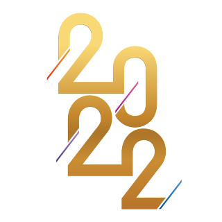 金色2022字体变形设计ai矢量