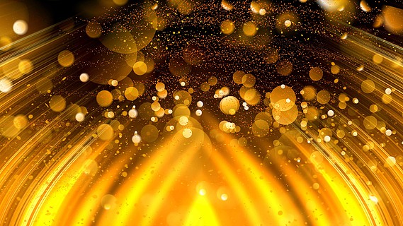 金色线性粒子科技金光闪闪简约数字化背景