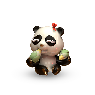 c4d立体3d卡通可爱动物熊猫形象