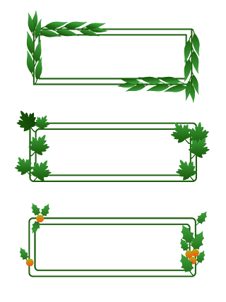 绿色藤蔓边框手绘图片