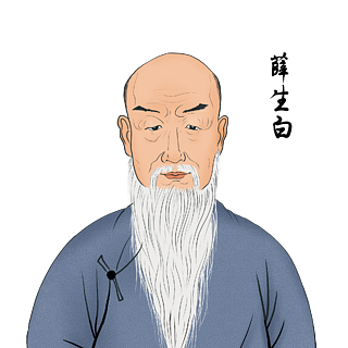 卡通手绘古代人物肖像中国名医薛生白