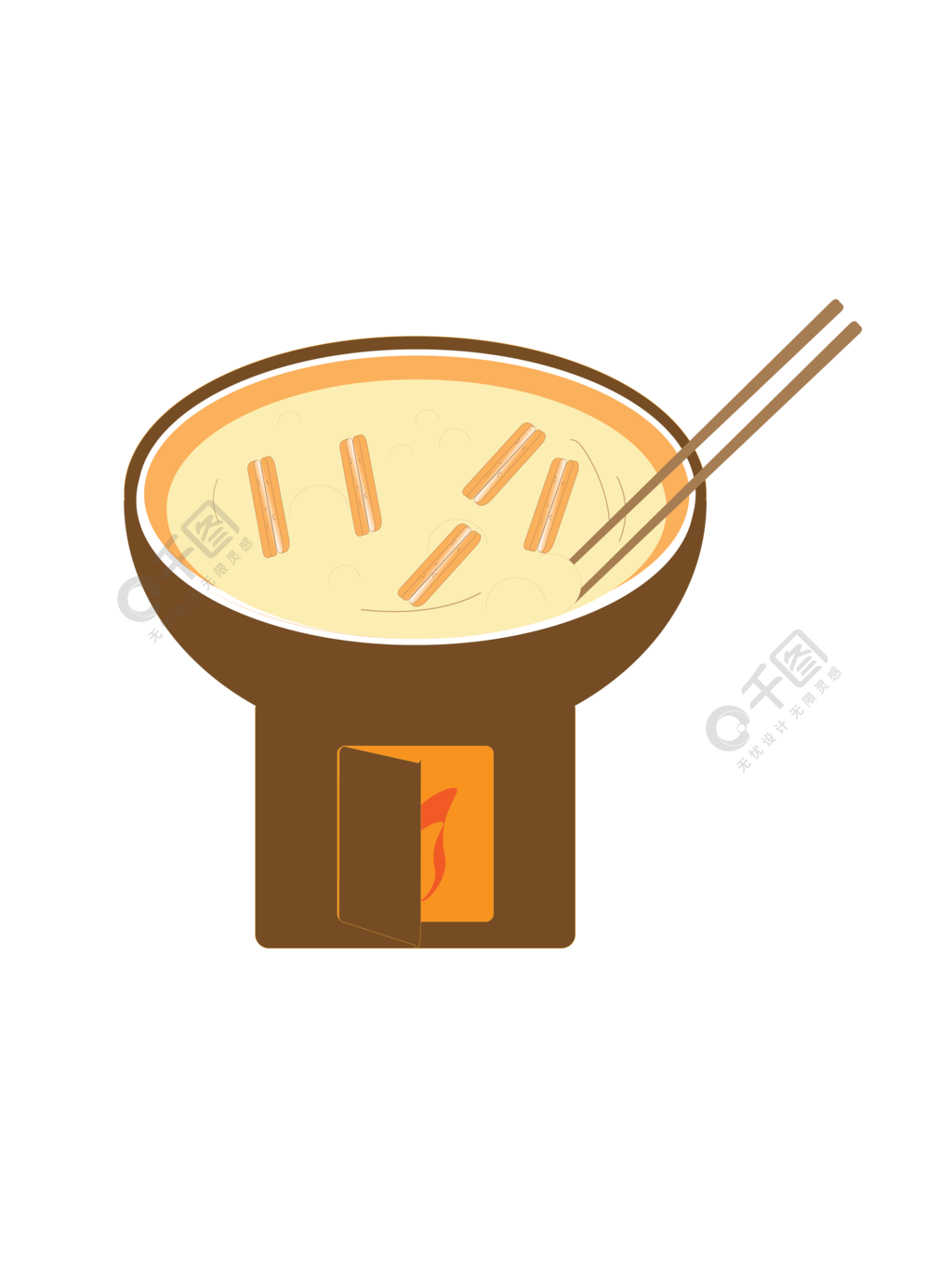 炸油条油炸锅生火筷子