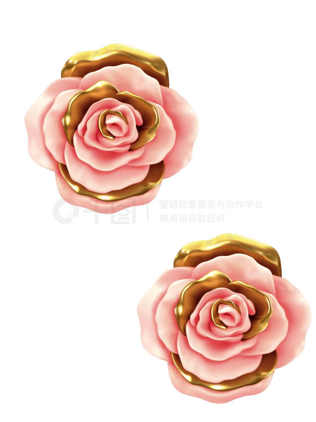 花玫瑰3D多彩多姿的变色龙颜色矢量