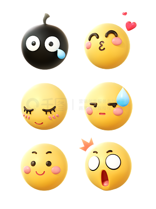 emoji表情雪花高創意作品