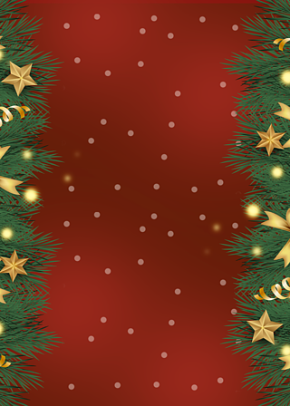 红色圣诞树简单几何创意背景