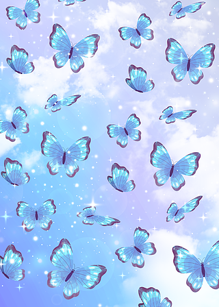 蓝色蝴蝶贴图光效彩色蝴蝶背景