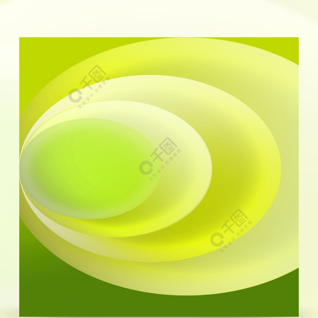绿色系渐变圆形几何抽象艺术背景 模板免费下载