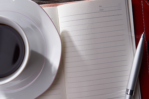 咖啡 空白 纸 笔记 空 页面 背景 白色 垫 办公室 消息 业务 记事本