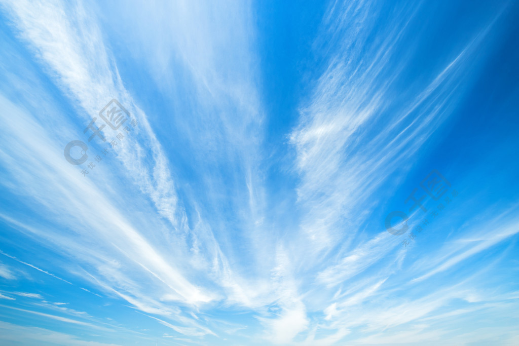 藍藍的天空背景紋理與白雲