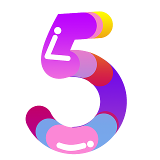 数字5创意logo设计图片