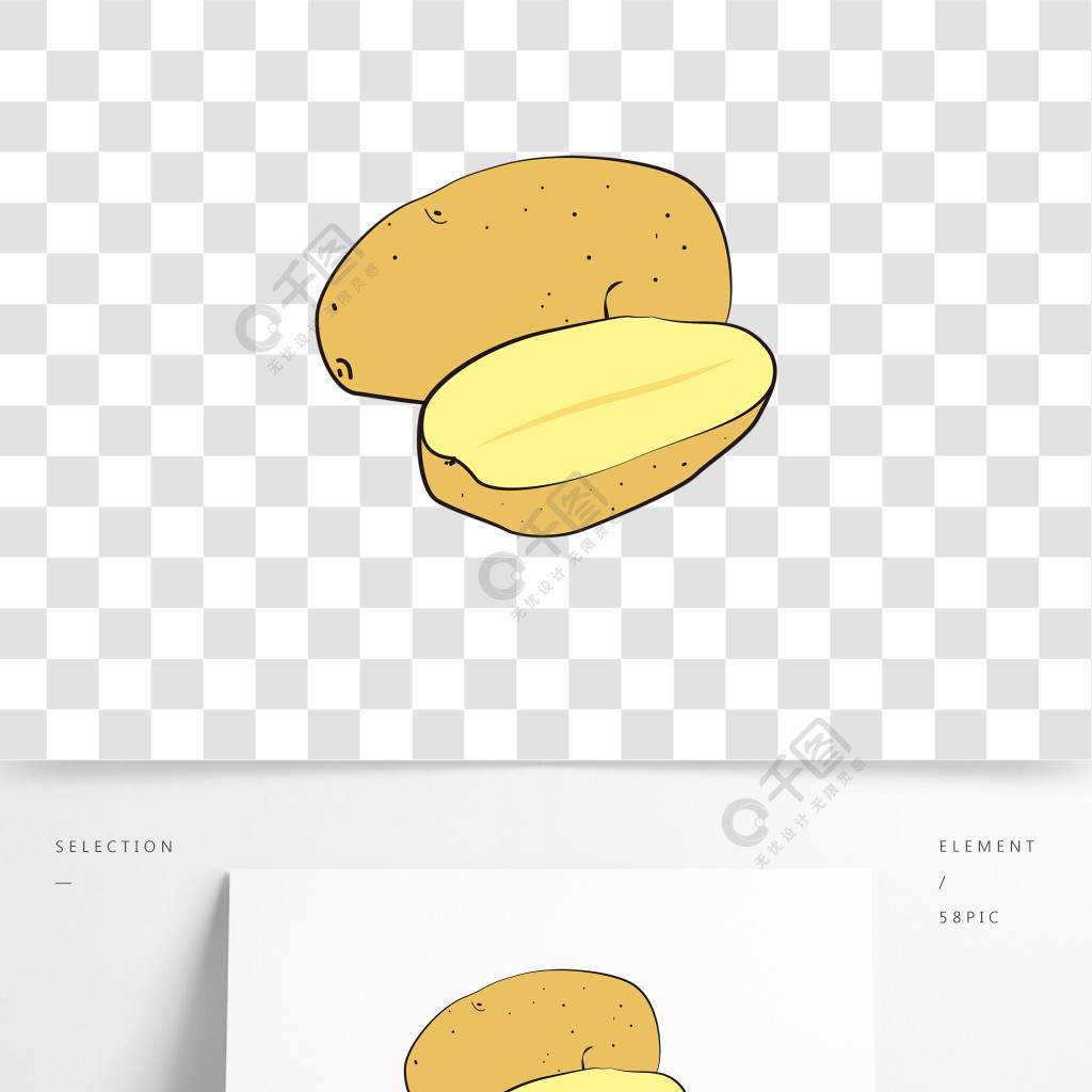 卡通馬鈴薯剪貼畫