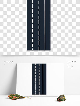 三<i>车</i>道的高速公路剪贴画