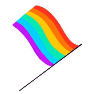 六色彩虹旗头像图片