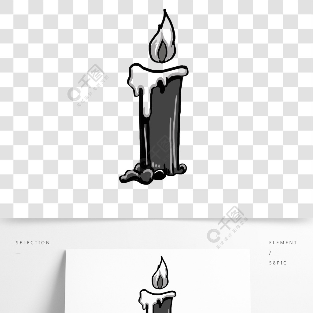 黑白蜡烛头像图片