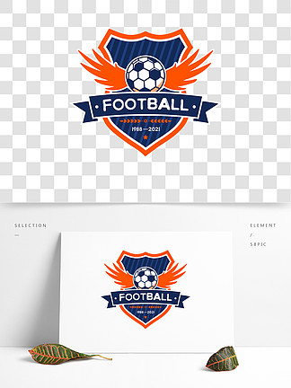盾牌翅膀锦标<i>赛</i>足球运动队徽章标志