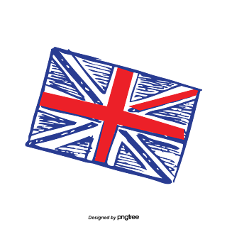 英国国旗简笔画黑白图片