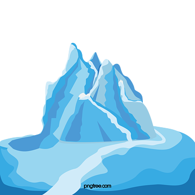 冰山融化手绘图片