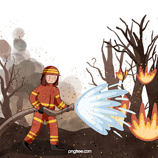 森林消防员 卡通图片图片