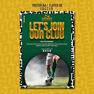 足球社团宣传海报英语图片