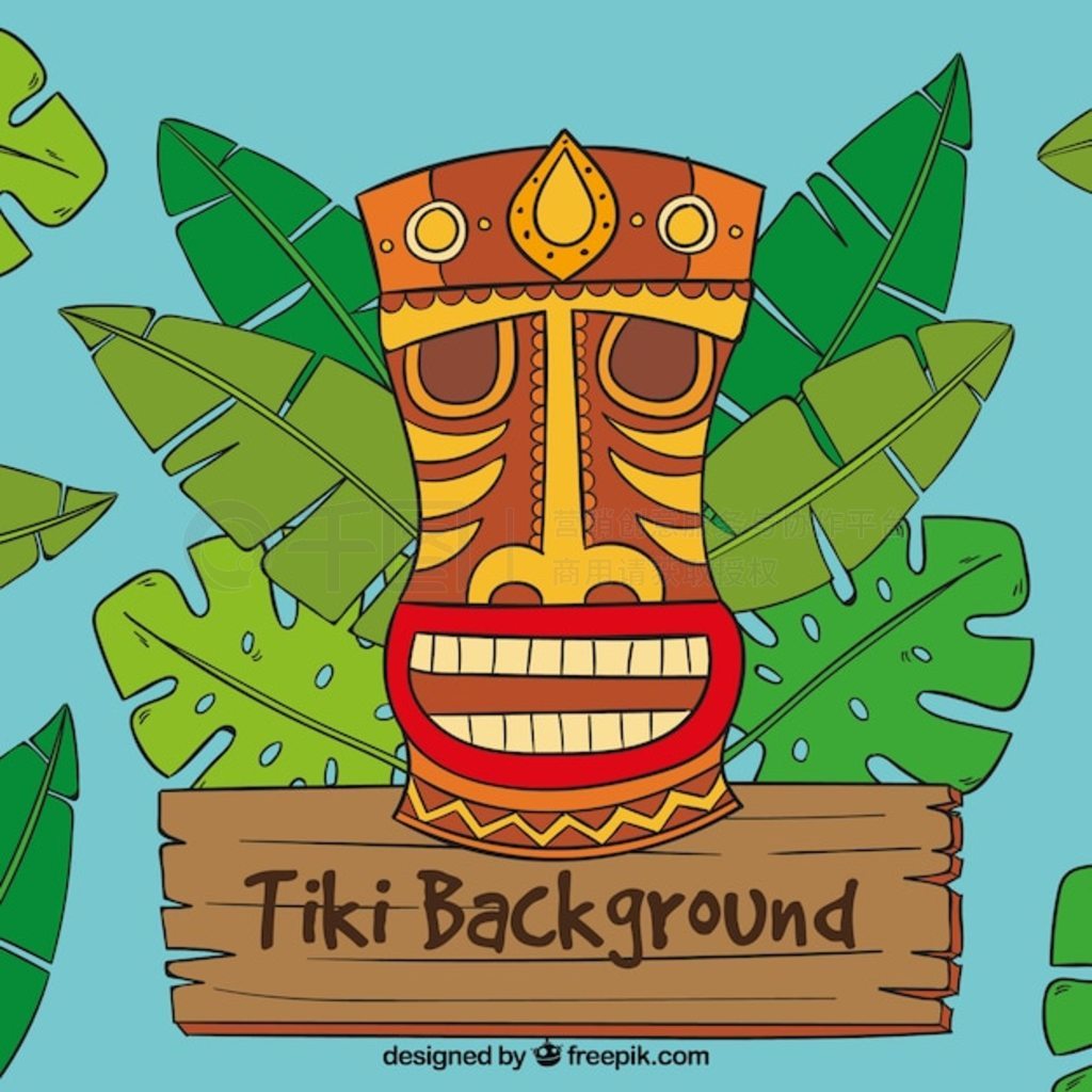 Tiki  backgorund Ҷ