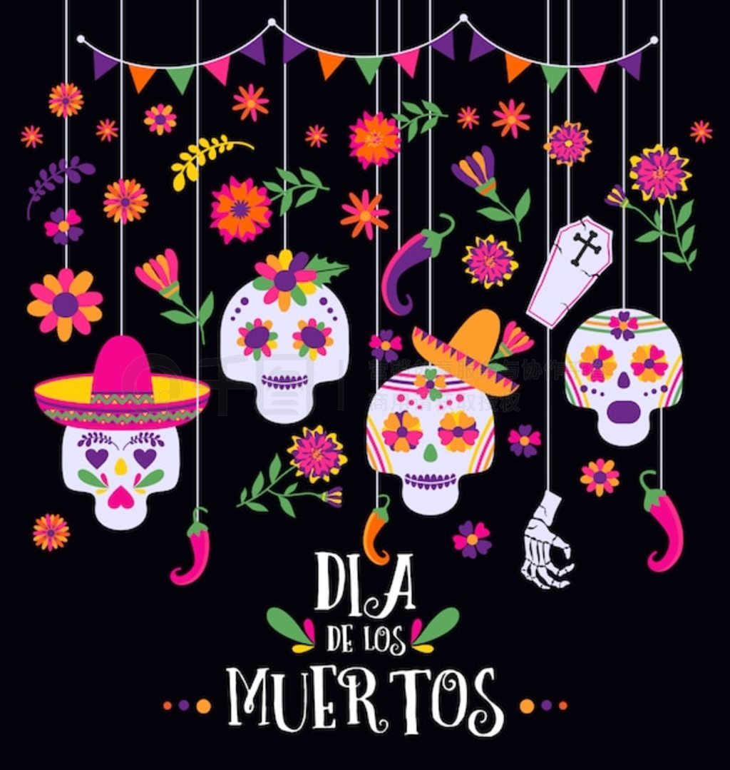 ڣDia de los muertosɫͷ׵īʻͼꡣ