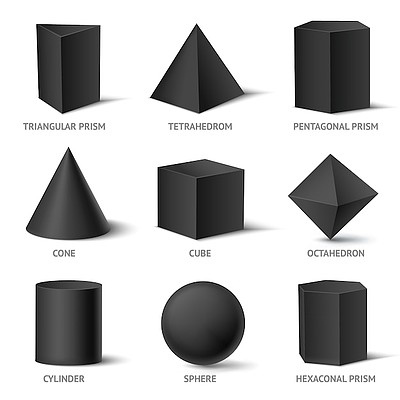 立体形状多边形设计素材免费下载
