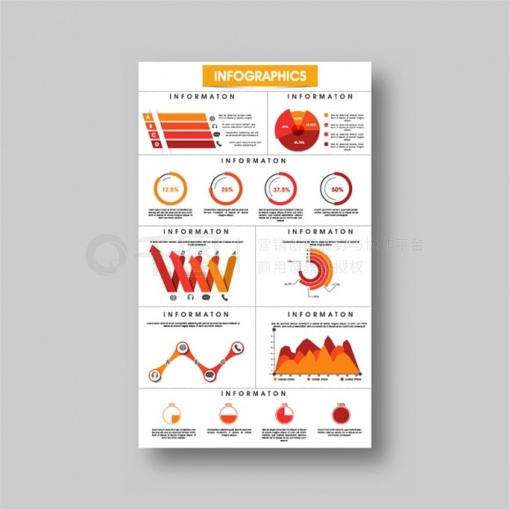 Sencillo folleto de infograf 