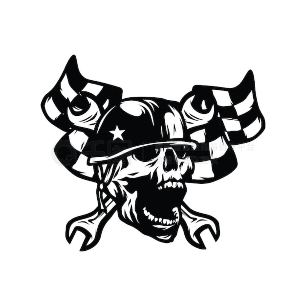 Ghost_rider_skull_road_biker_vector_mascot_illustration