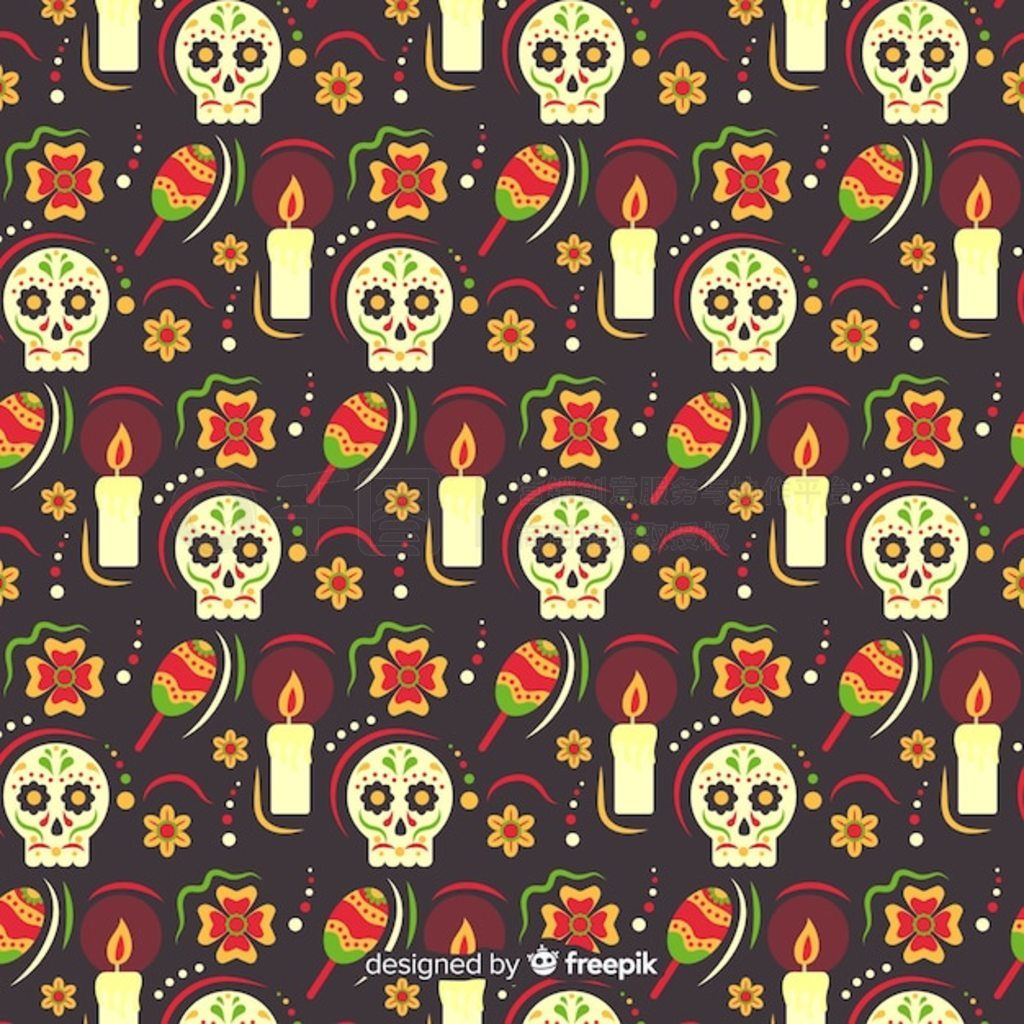 dia de muertos pettern ƽ