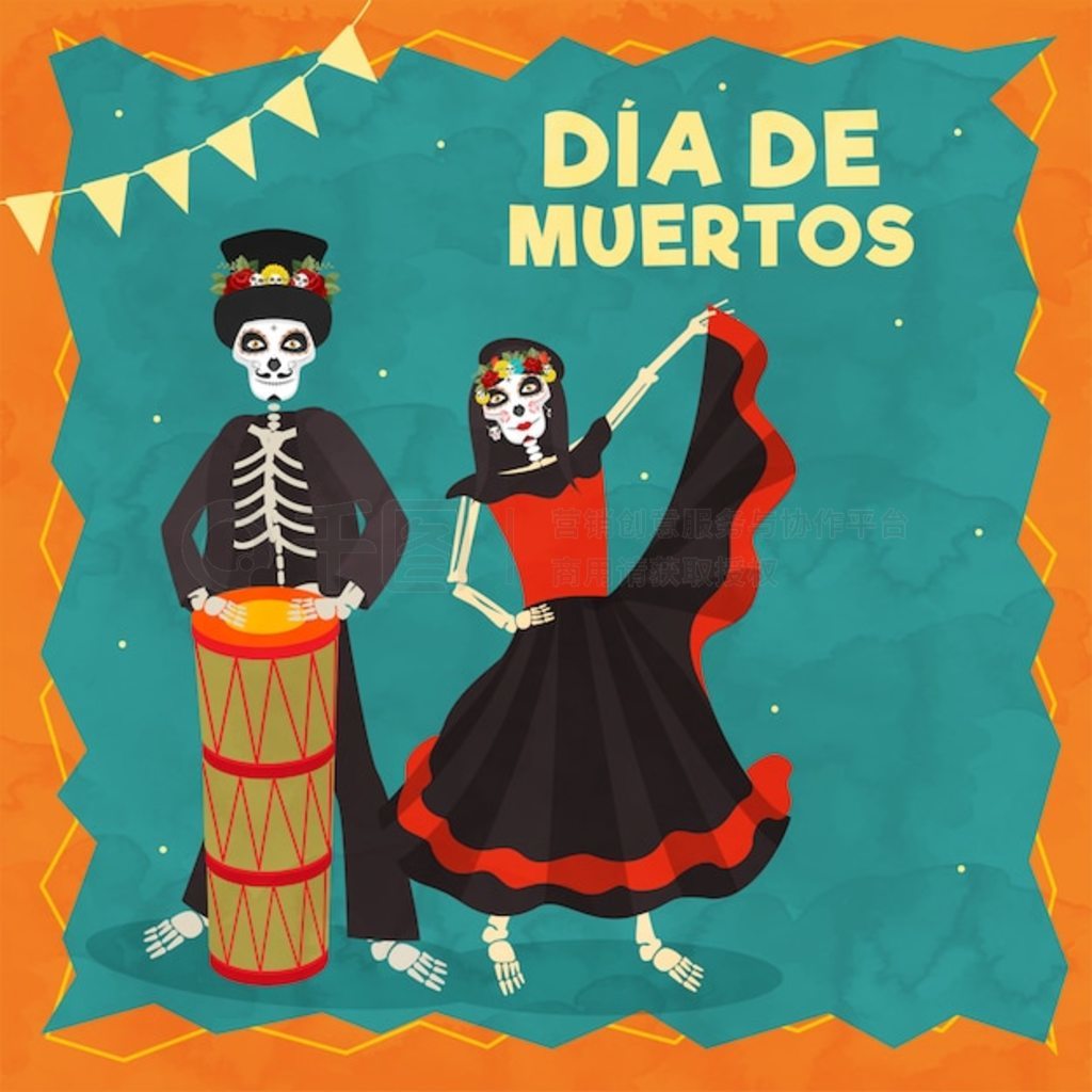 Dia De Muertos ֣пȺùףϵĲͼ