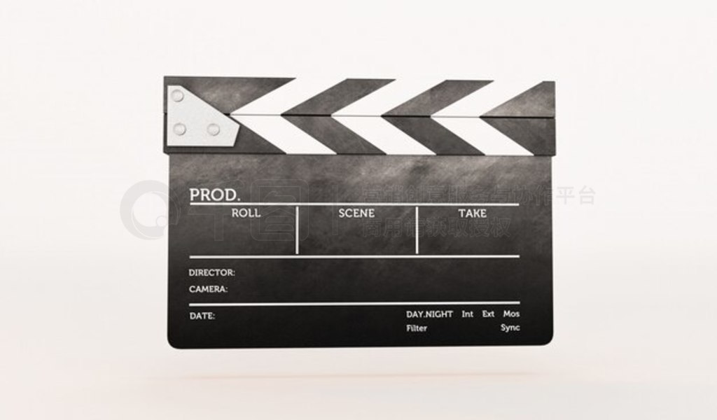 Clapperboard ڰɫϵ 3D Ⱦ