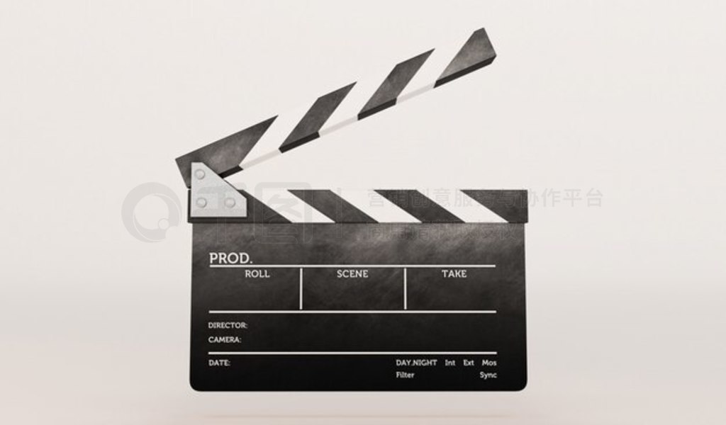 Clapperboard ڰɫϵ 3D Ⱦ