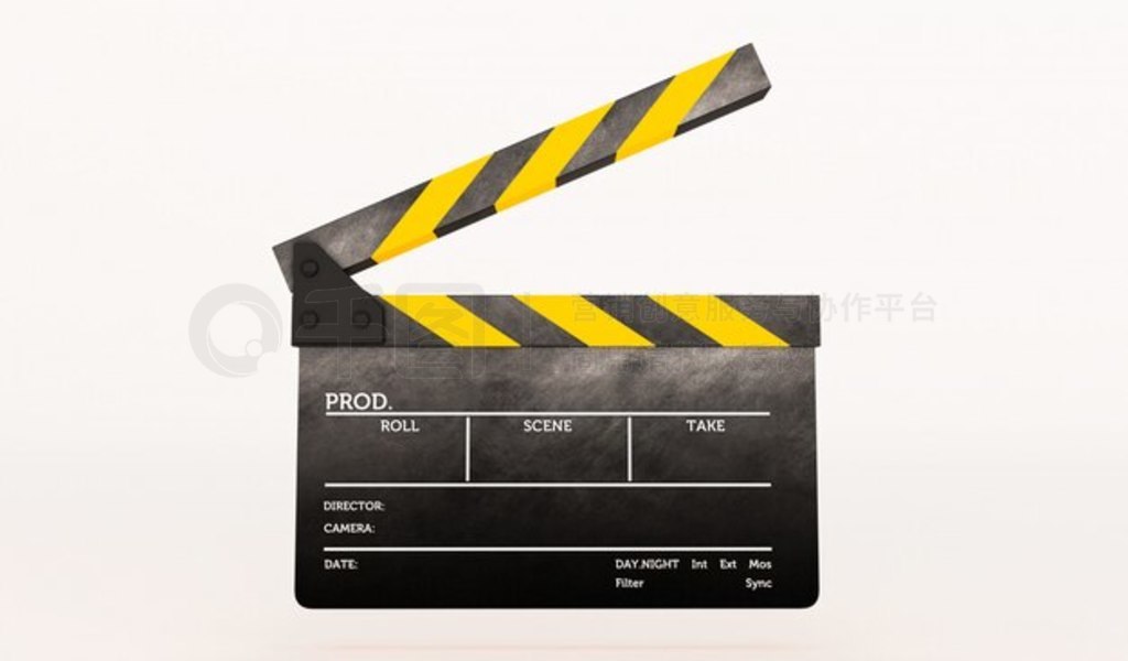 Clapperboard ڰɫϵ 3D Ⱦ