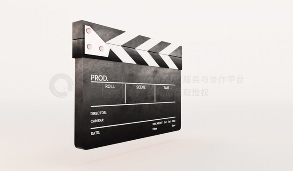 Clapperboard ڰɫϵ 3D Ⱦ