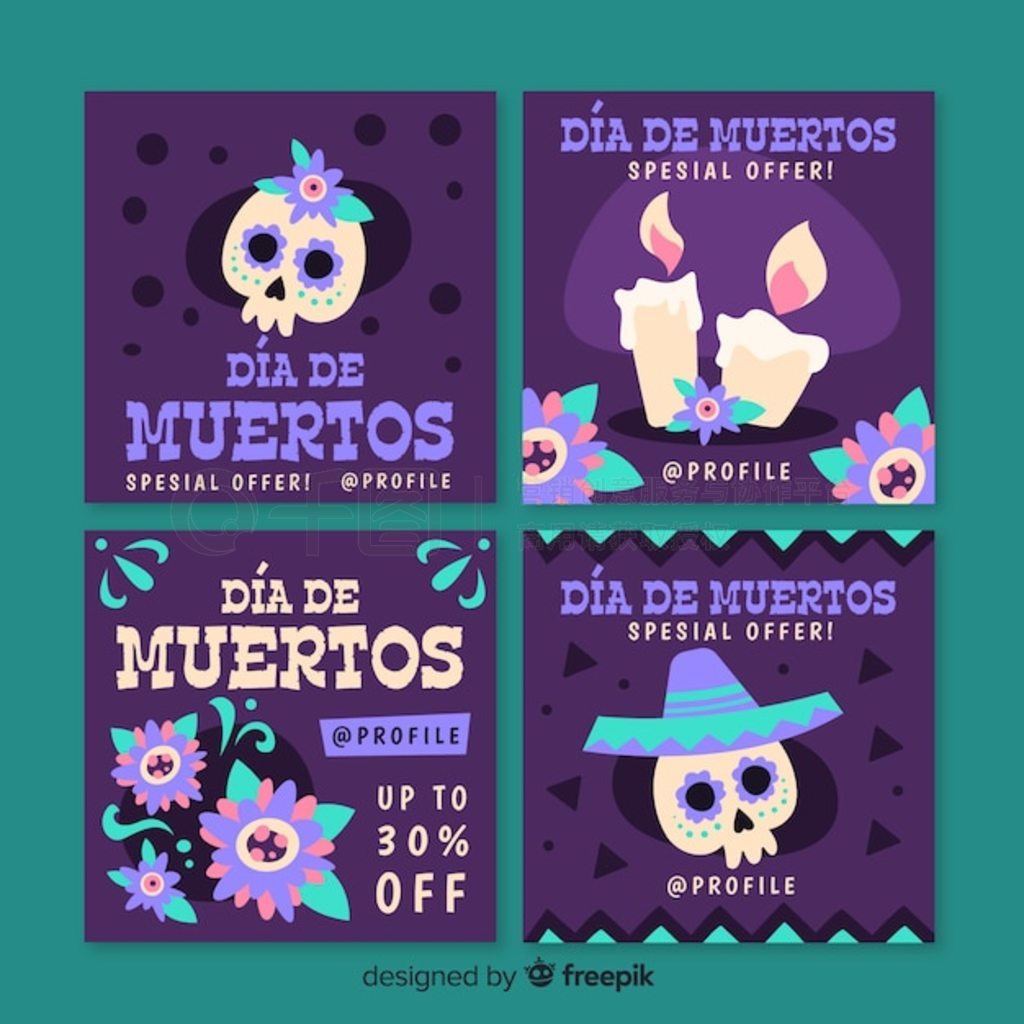 Da de muertos instagram post collection