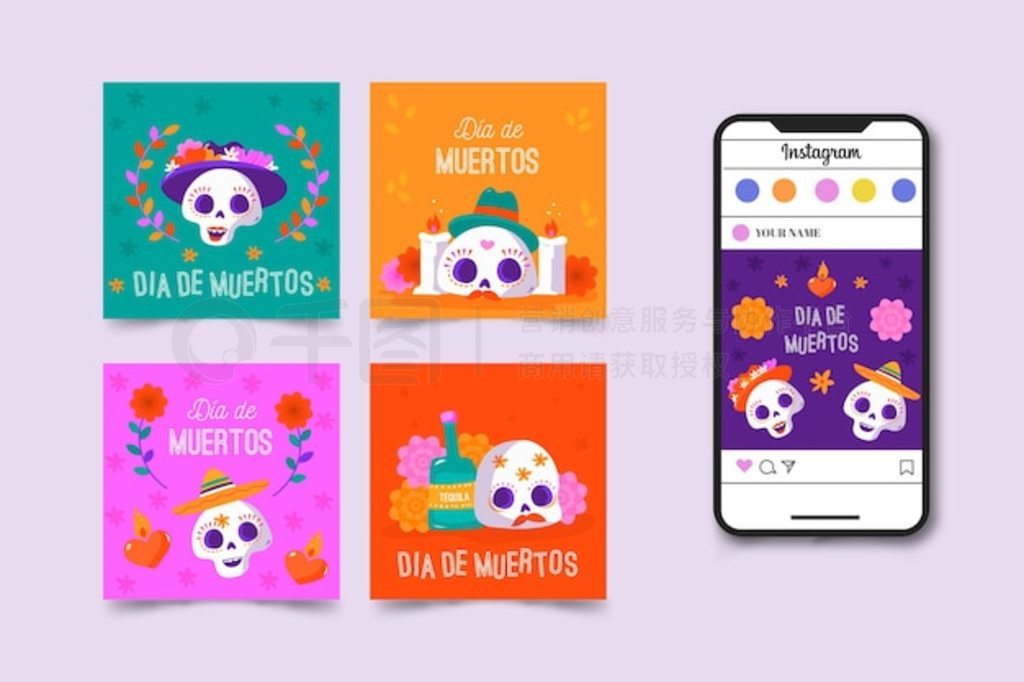 Da de muertos instagram post collection